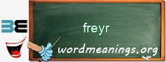 WordMeaning blackboard for freyr